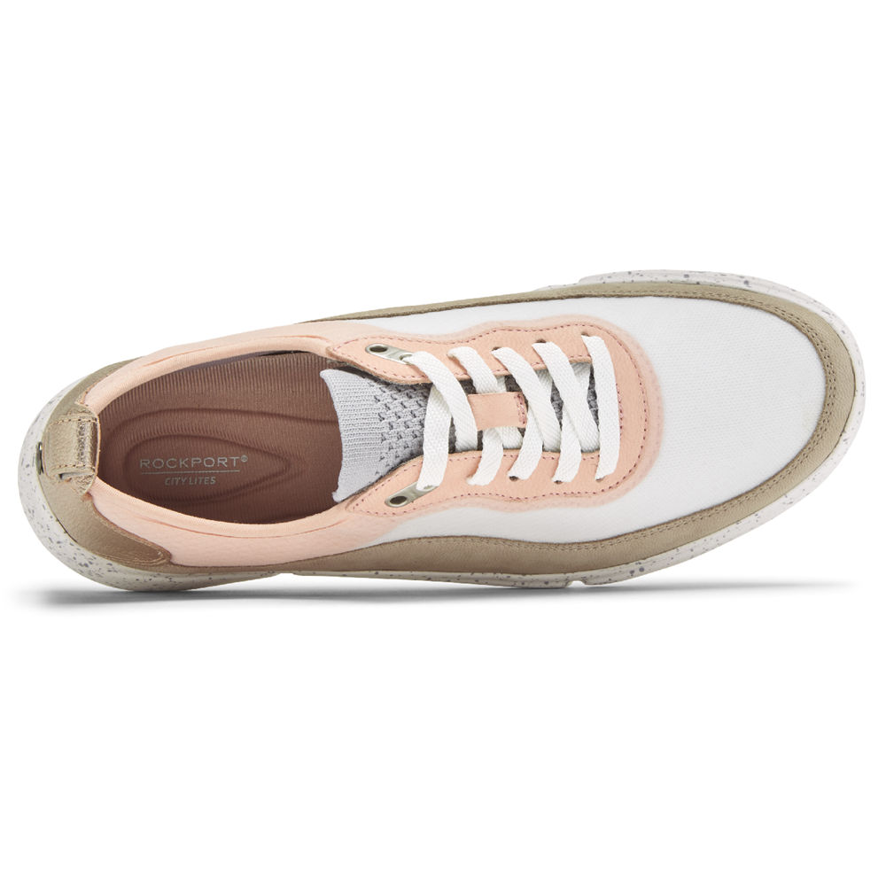 Rockport Womens Sneakers Pink/White - R-Evolution Mesh - UK 509-YVRENO